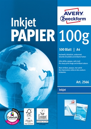 A4 Avery inkjet papir 100 g/m² kopirni papir - 500 listova u pakiranju